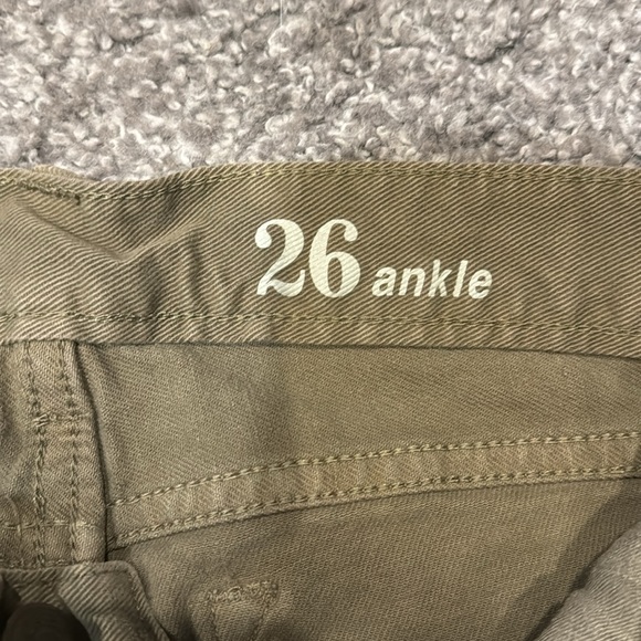 J. Crew Toothpick jeans. Womens size 26. Olive - Picture 3 of 5